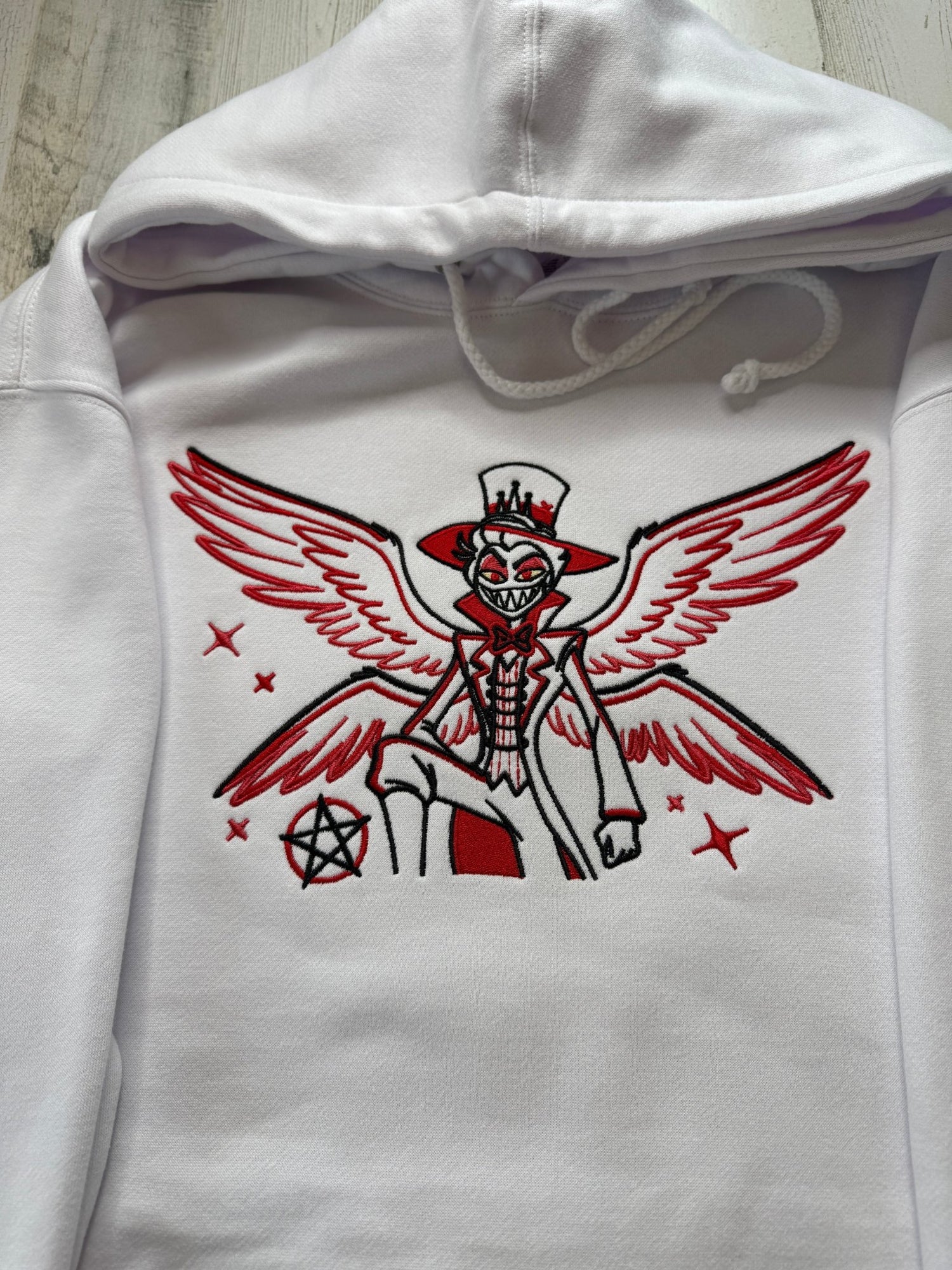 Lucifer Winged Embroidered Sweatshirt - DefiantThreads