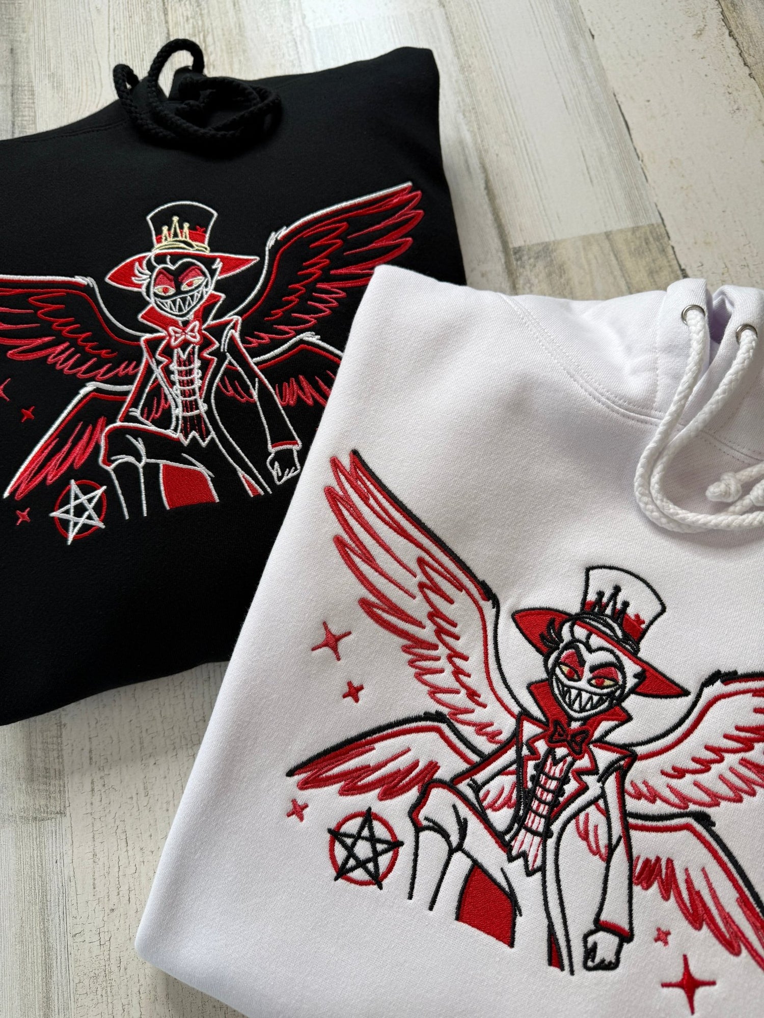 Lucifer Winged Embroidered Sweatshirt - DefiantThreads