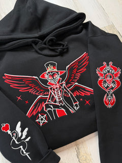 Lucifer Winged Embroidered Sweatshirt - DefiantThreads