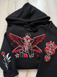 Lucifer Winged Embroidered Sweatshirt - DefiantThreads