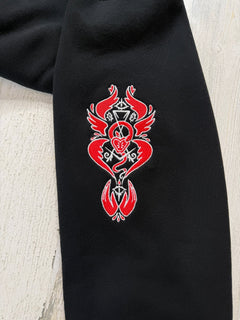 Lucifer Winged Embroidered Sweatshirt - DefiantThreads