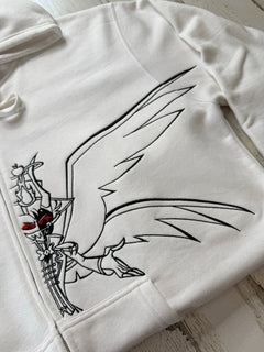 Lucifer Embroidered Full-Zip Sweatshirt - DefiantThreads