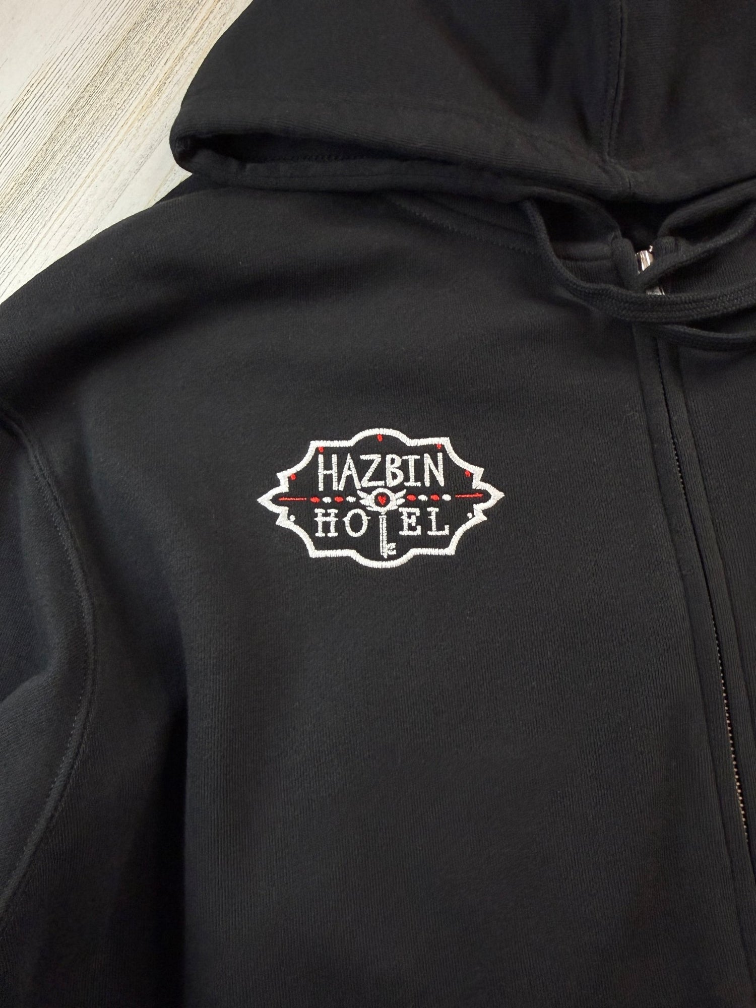Lucifer Embroidered Full-Zip Sweatshirt - DefiantThreads