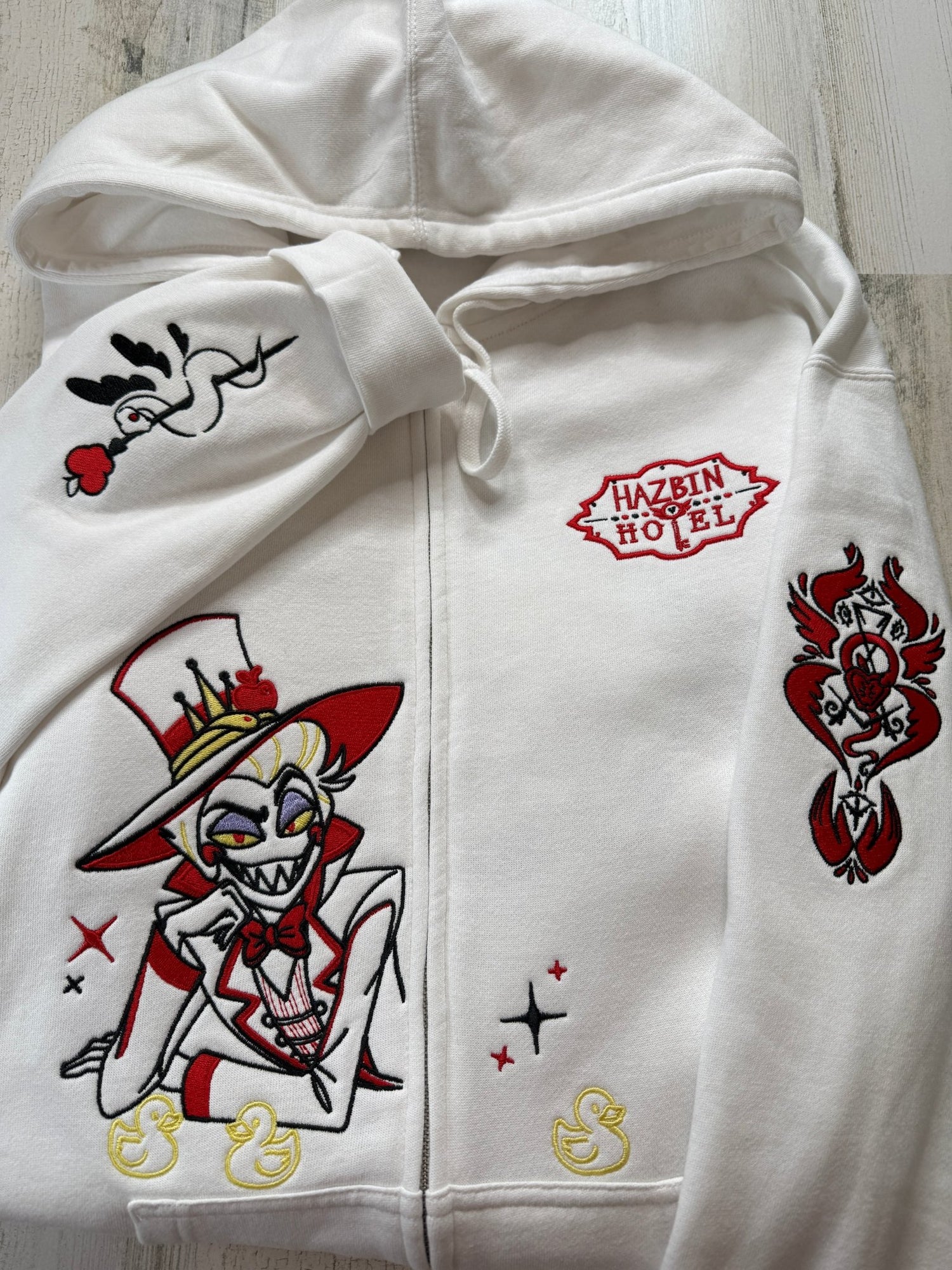 Lucifer and Ducks Embroidered Sweatshirt - DefiantThreads