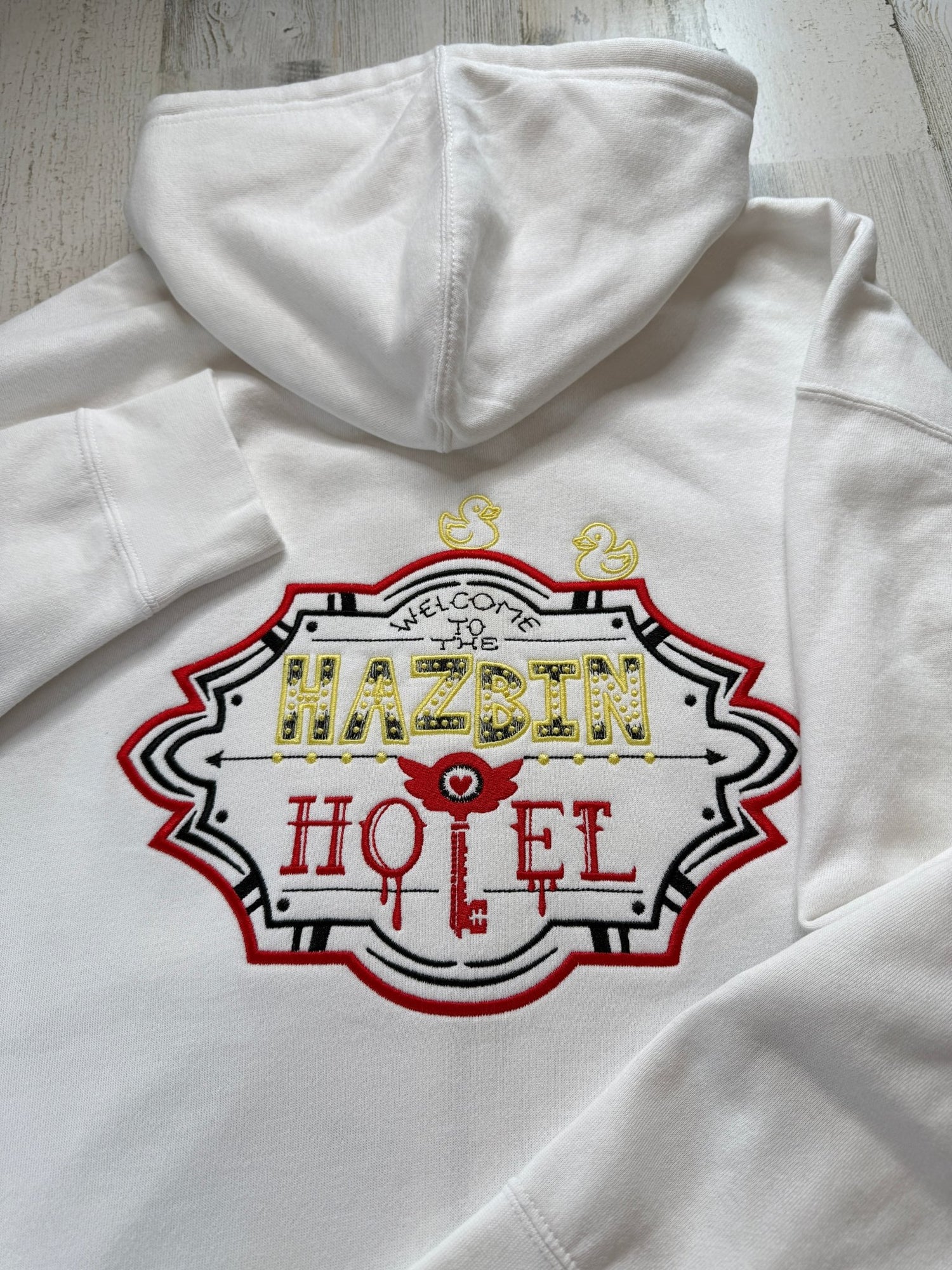 Lucifer Embroidered Full-Zip Sweatshirt - DefiantThreads