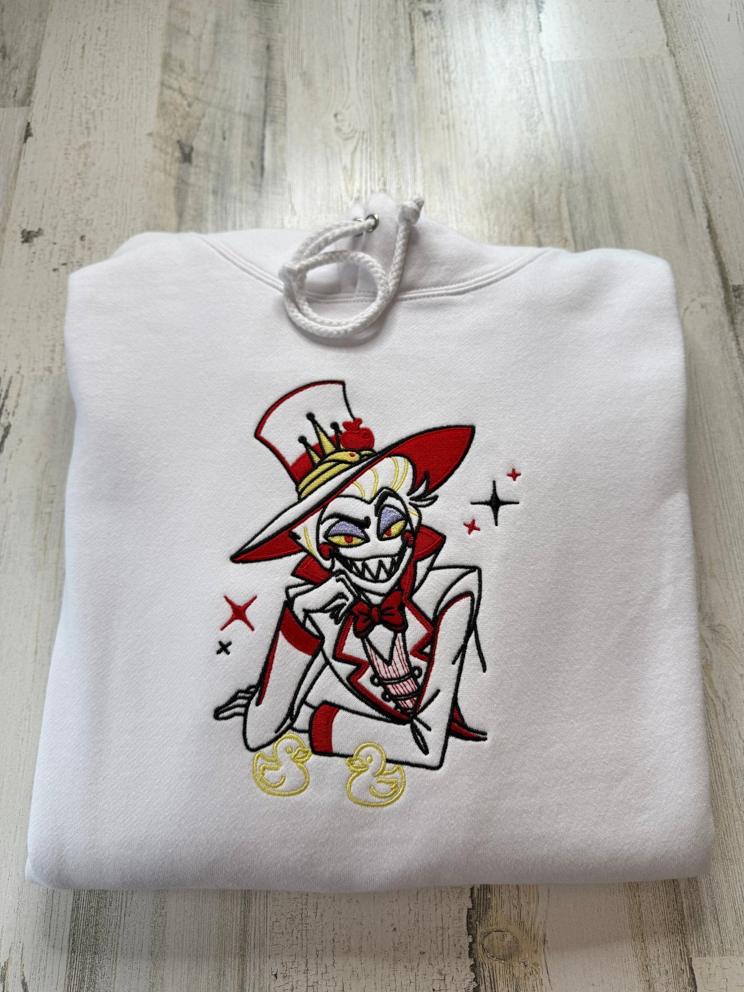 Lucifer and Ducks Embroidered Sweatshirt - DefiantThreads