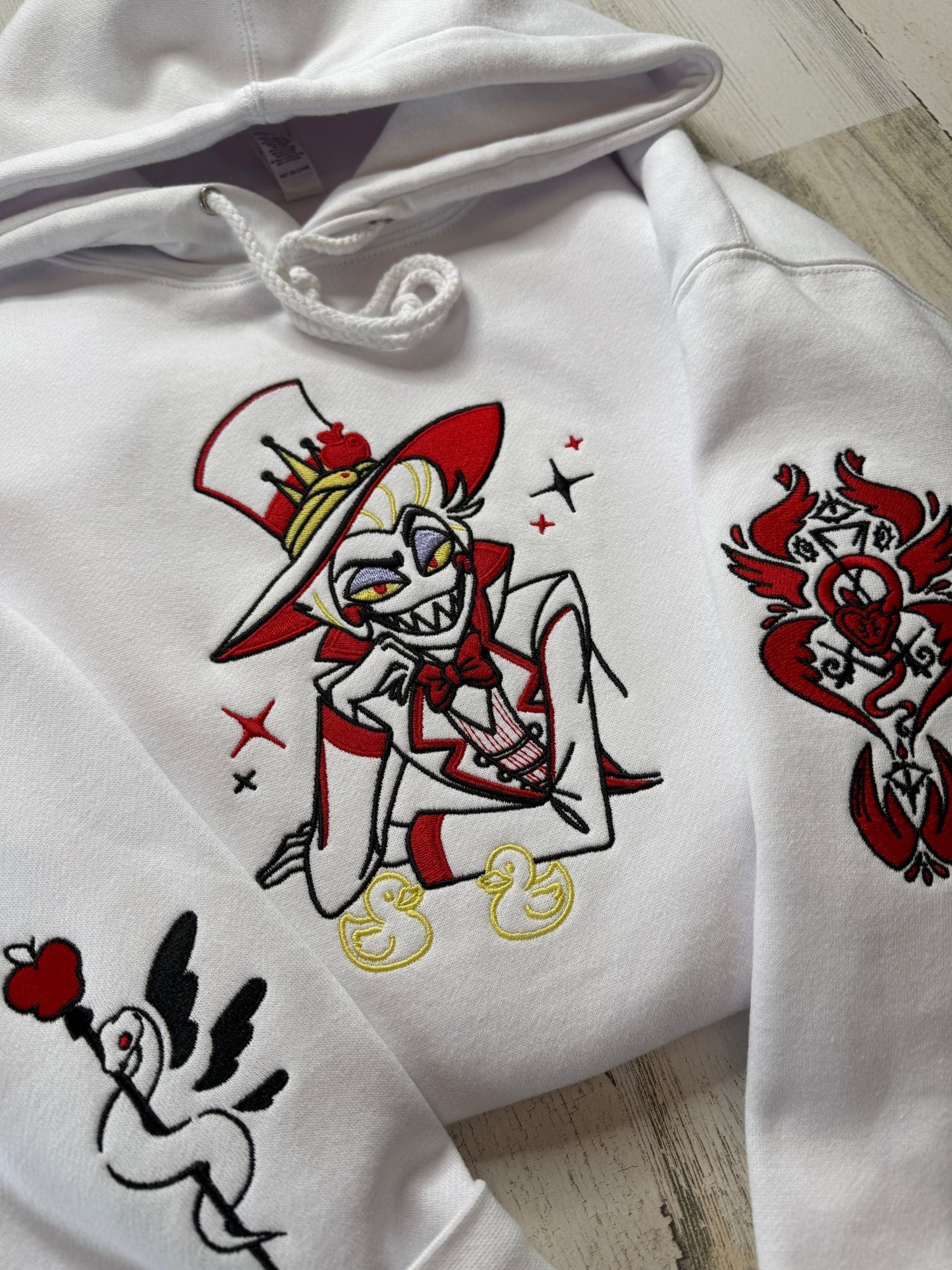 Lucifer and Ducks Embroidered Sweatshirt - DefiantThreads