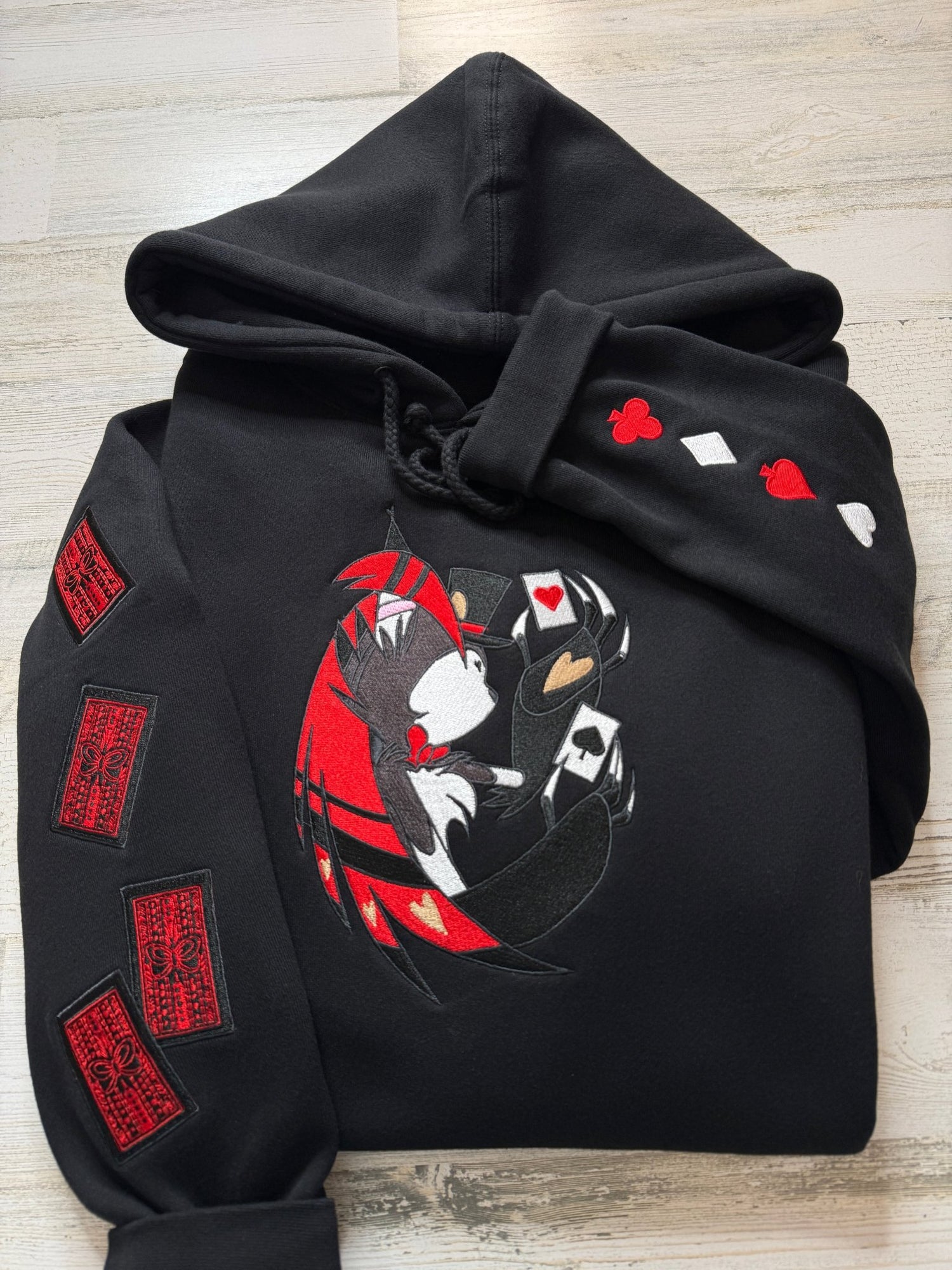 Husk Gambling Embroidered Heavyweight Hooded Sweatshirt - DefiantThreads