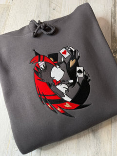 Husk Gambling Embroidered Heavyweight Hooded Sweatshirt - DefiantThreads