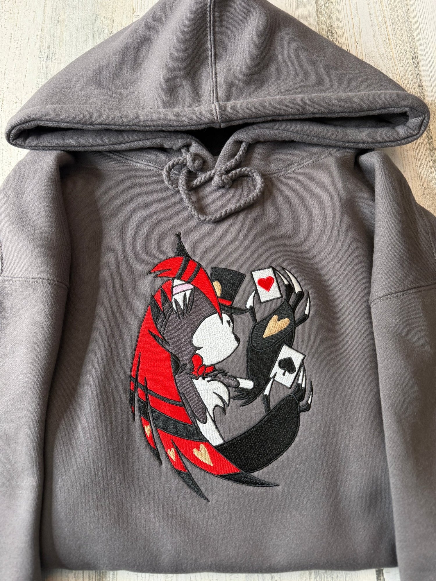 Husk Gambling Embroidered Heavyweight Hooded Sweatshirt - DefiantThreads