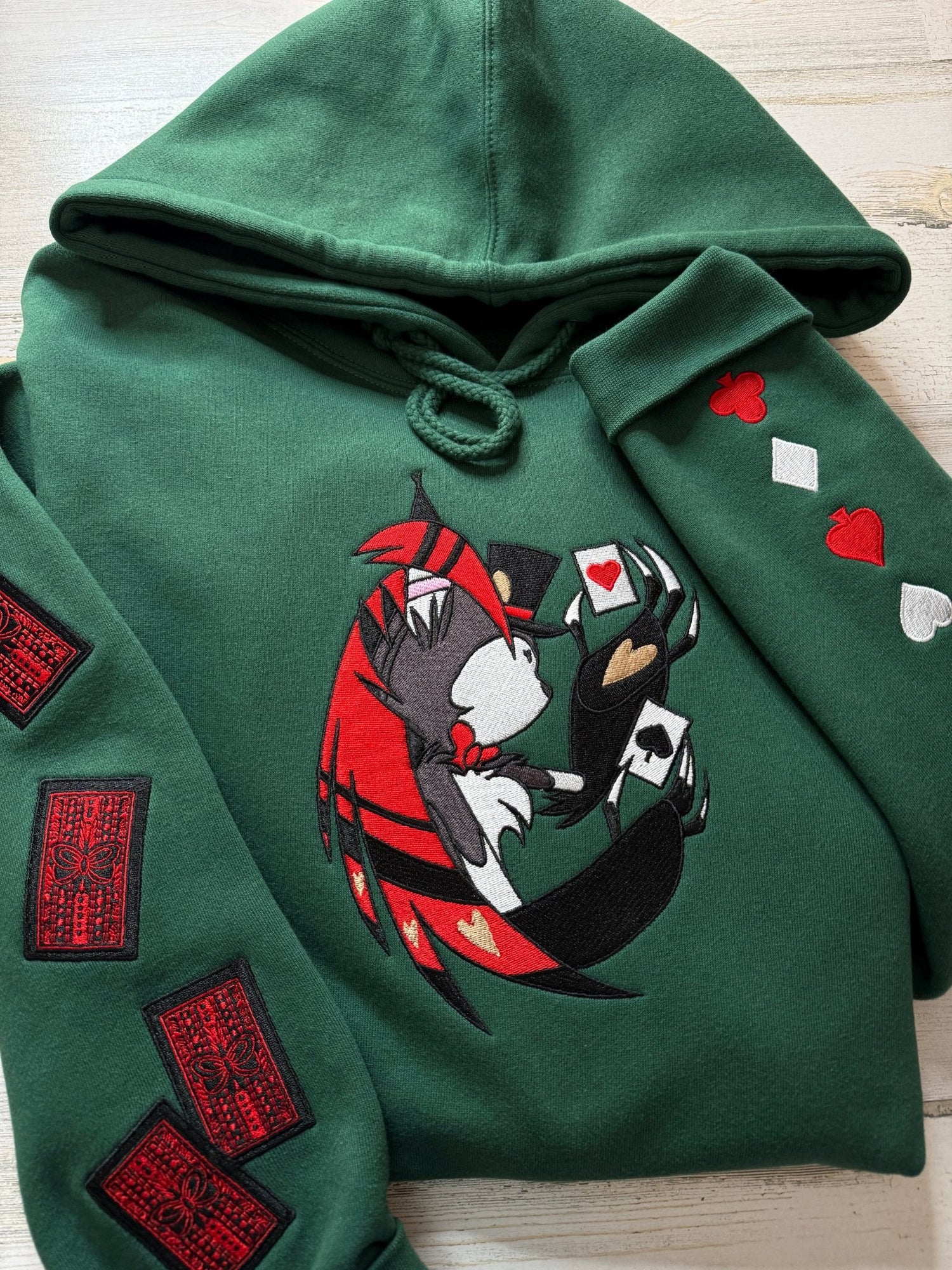Husk Gambling Embroidered Heavyweight Hooded Sweatshirt - DefiantThreads