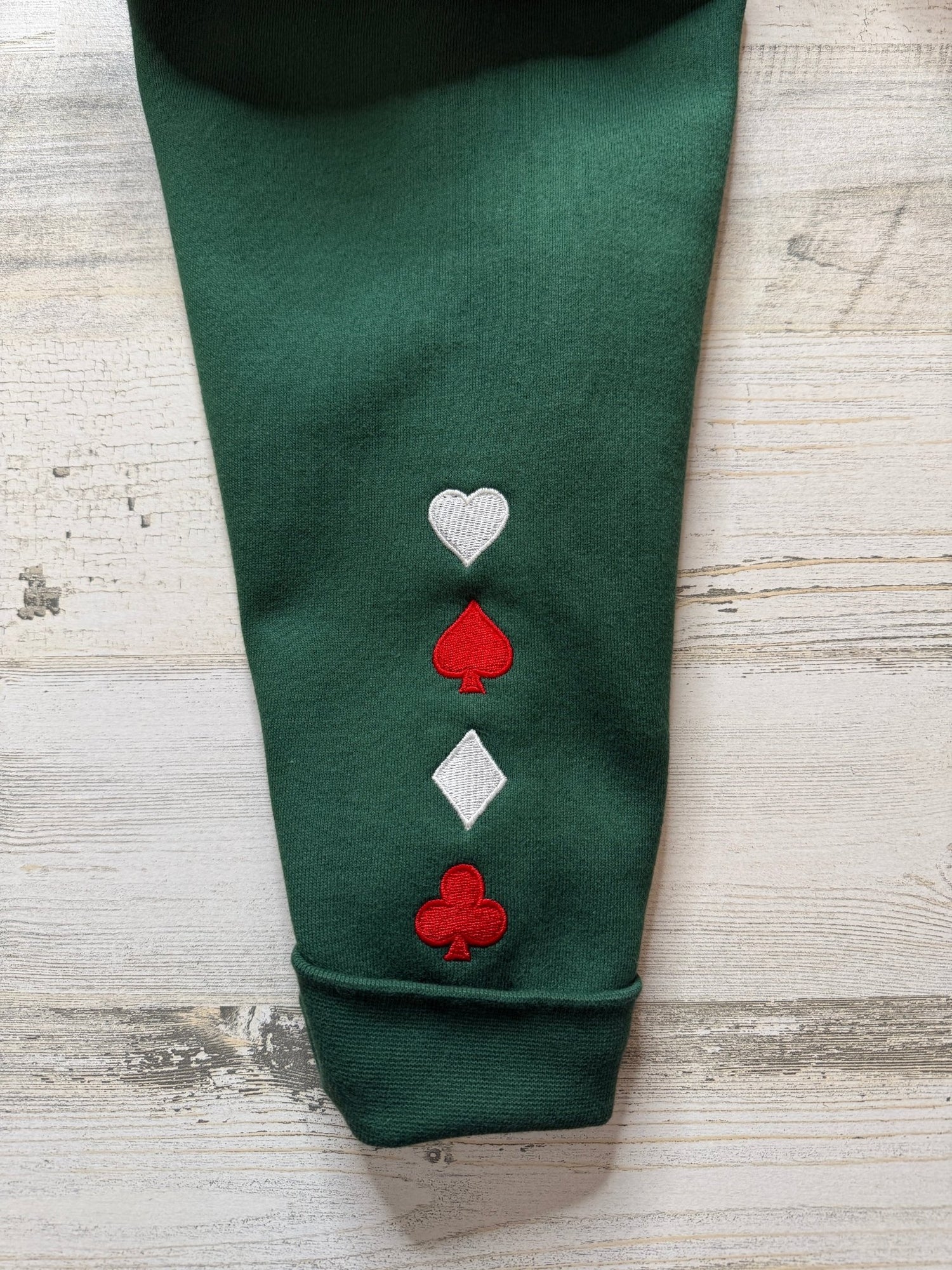 Husk Gambling Embroidered Heavyweight Hooded Sweatshirt - DefiantThreads