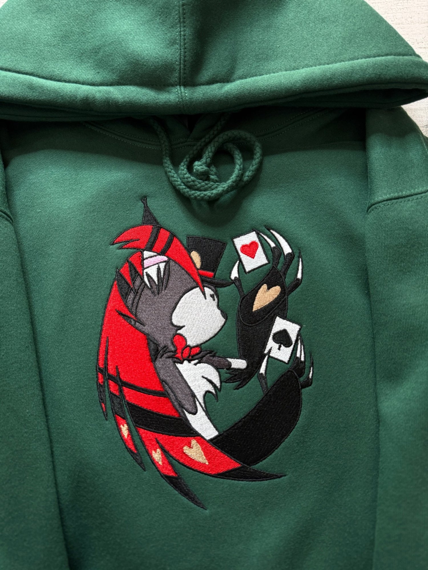 Husk Gambling Embroidered Heavyweight Hooded Sweatshirt - DefiantThreads
