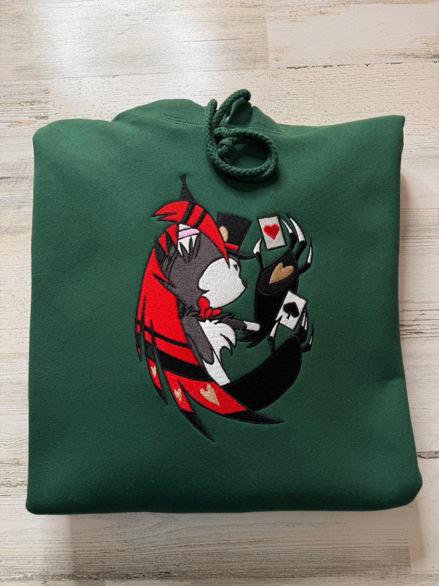 Husk Gambling Embroidered Heavyweight Hooded Sweatshirt - DefiantThreads