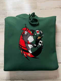 Husk Gambling Embroidered Heavyweight Hooded Sweatshirt - DefiantThreads