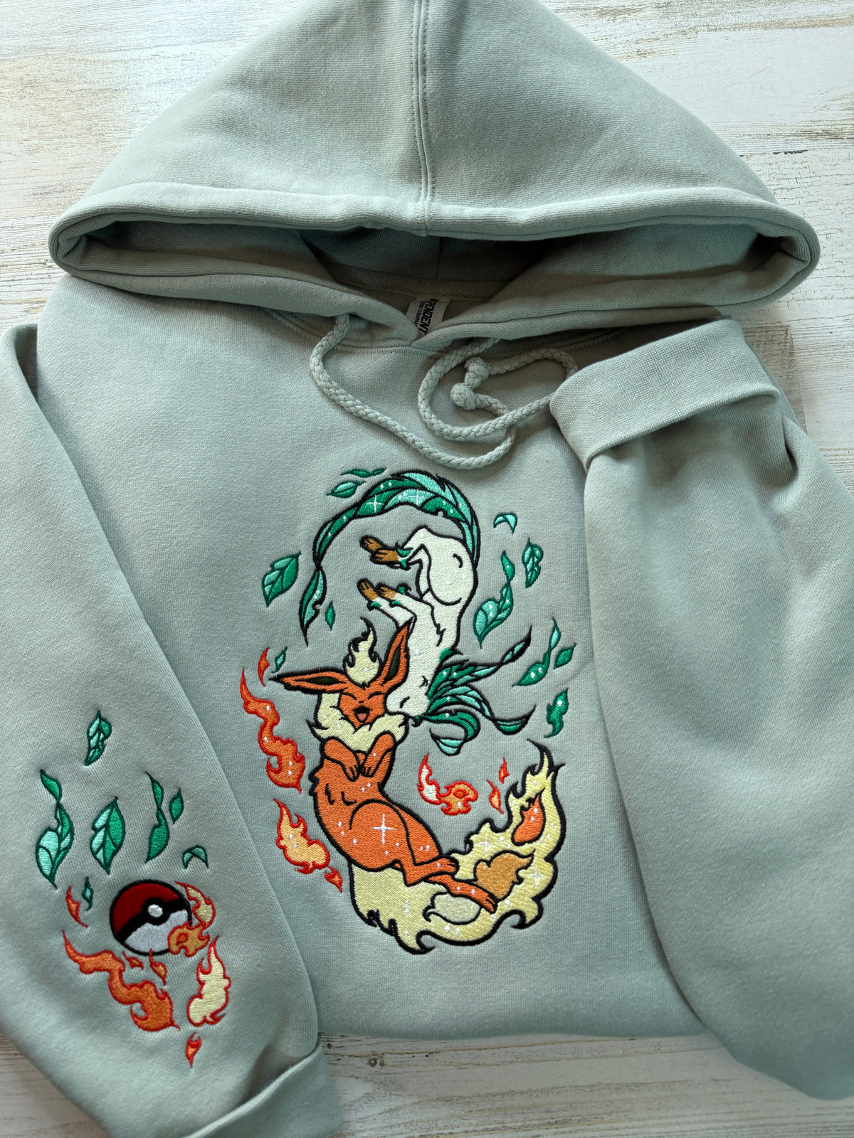 Flar/Glac Pocket Monsters Embroidered Sweatshirt
