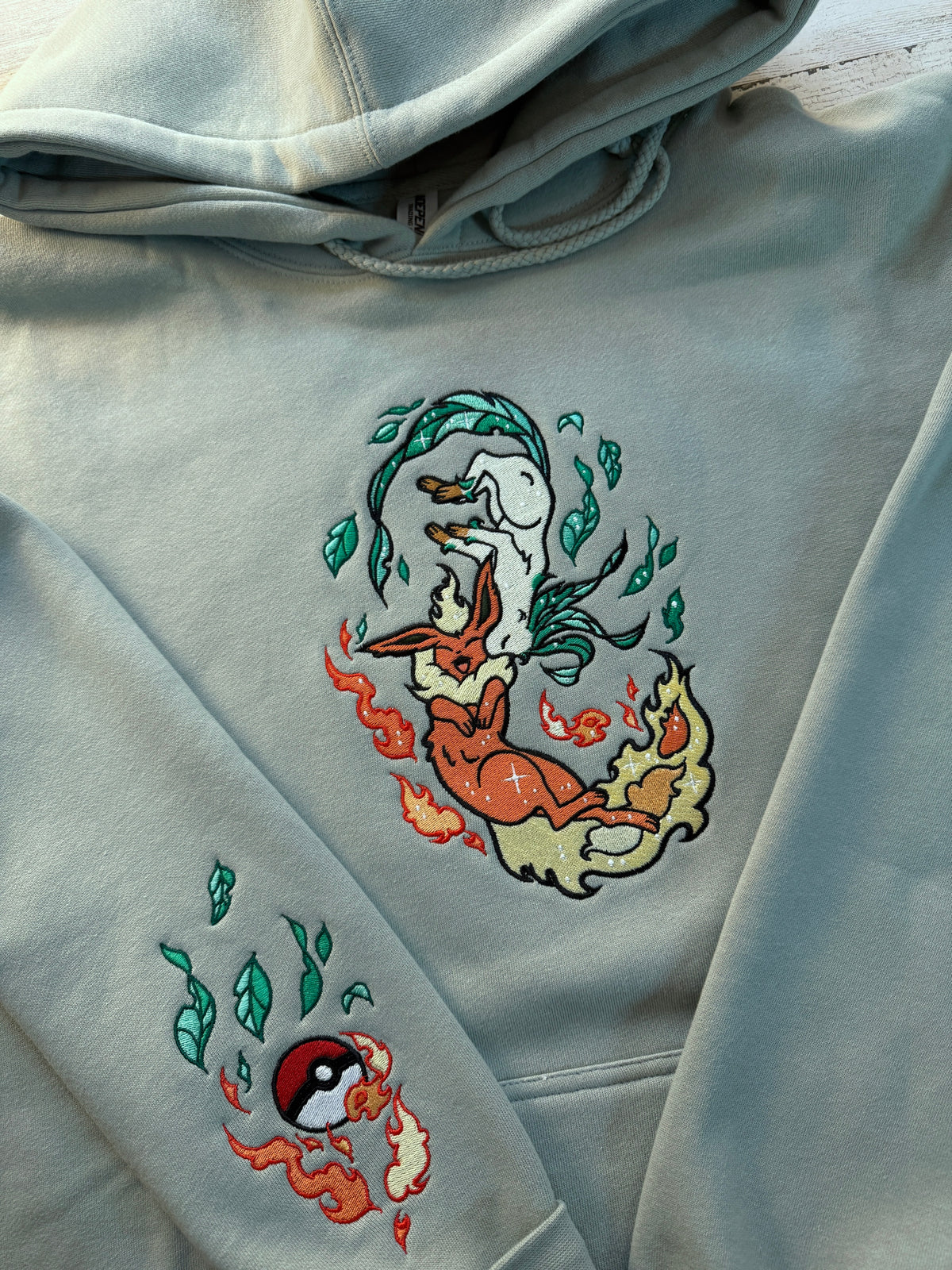 Flar/Glac Pocket Monsters Embroidered Sweatshirt