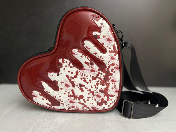 Blood Drip / Blood Splatter Heart Bag