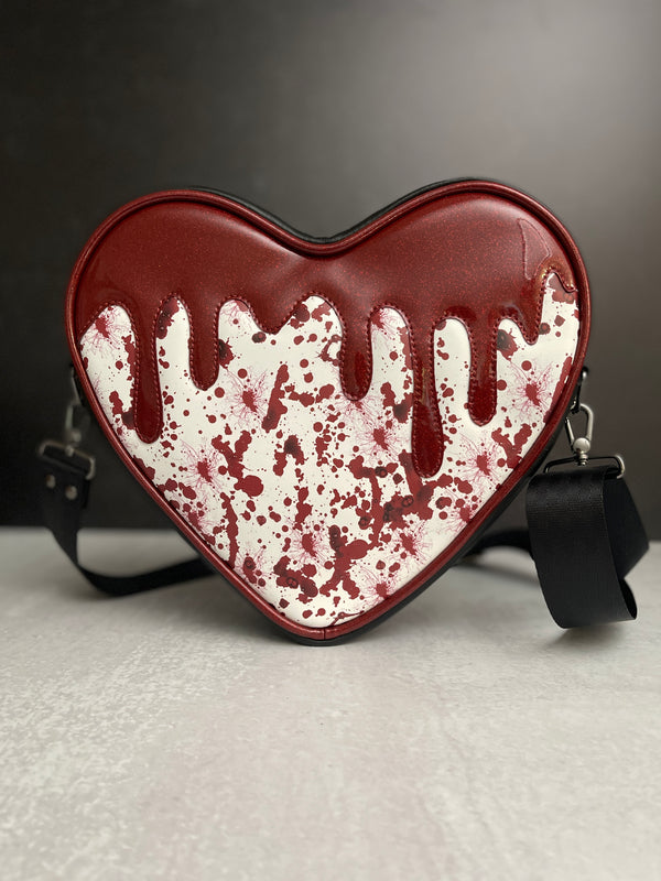 Blood Drip / Blood Splatter Heart Bag