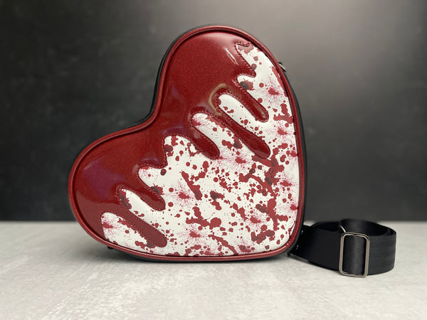 Blood Drip / Blood Splatter Heart Bag