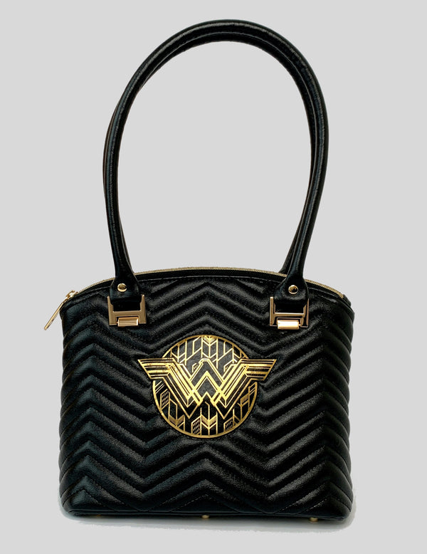 Black Quilted WW Inspired Handbag