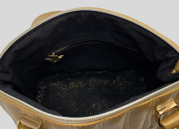 Gold Quilted WW Domed Handbag