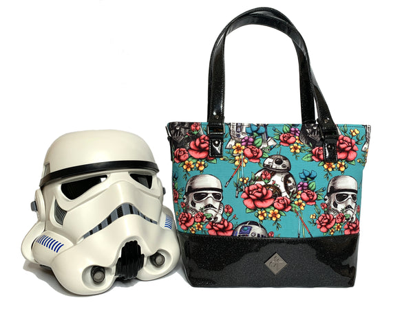 Blue Floral Wars Tote Bag