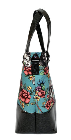Blue Floral Wars Tote Bag - DefiantThreads