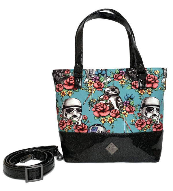 Blue Floral Wars Tote Bag