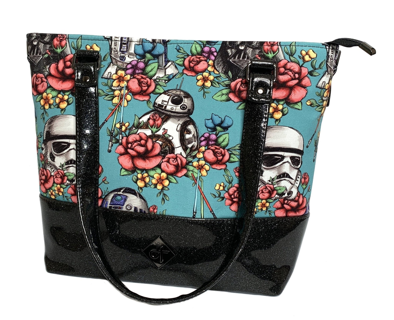 Blue Floral Wars Tote Bag - DefiantThreads