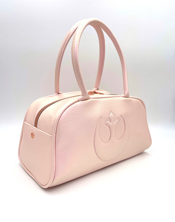Pink Shimmer Rebel Inspired Bowler Bag