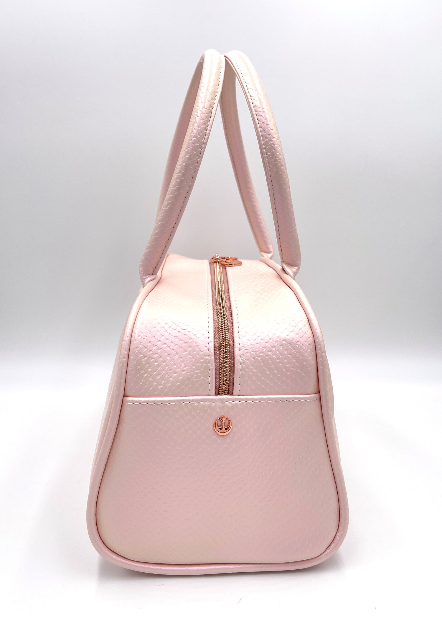 Pink Shimmer Rebel Inspired Bowler Bag