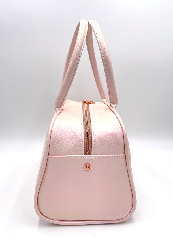 Pink Shimmer Rebel Inspired Bowler Bag