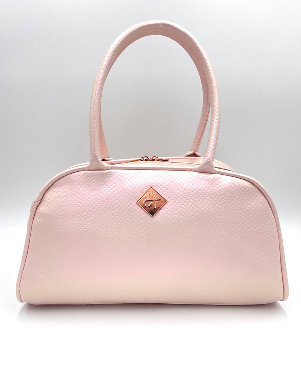 Pink Shimmer Rebel Inspired Bowler Bag