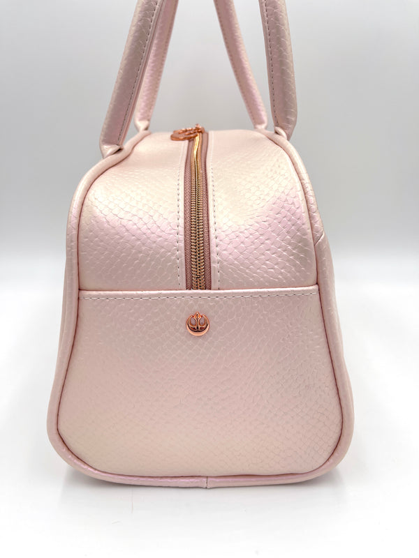 Pink Shimmer Rebel Inspired Bowler Bag