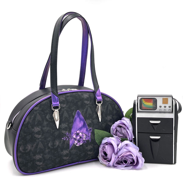 Purple Floral Trek Bowler Bag