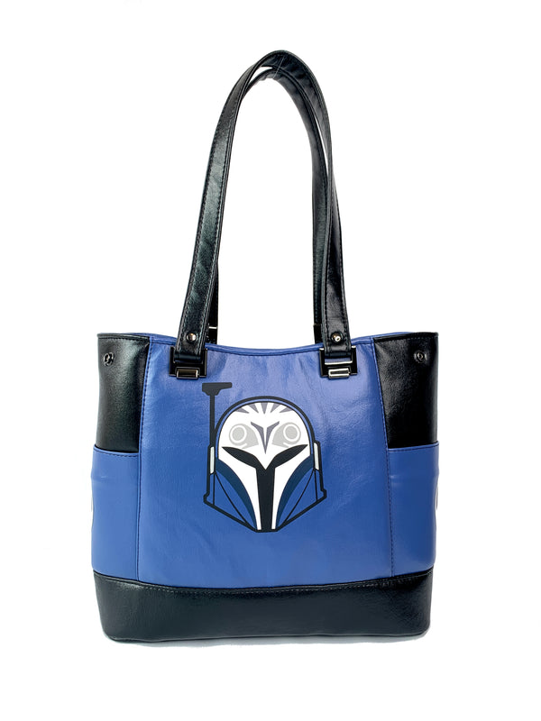 Black and Blue Bo Helmet Design Handbag