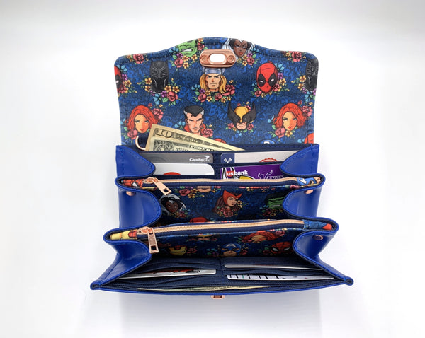 Superhero Floral Clutch Wallet