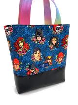 Floral DC Superheroes Tote