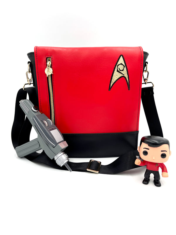 Boldly Go Messenger Bag - Engineering Red