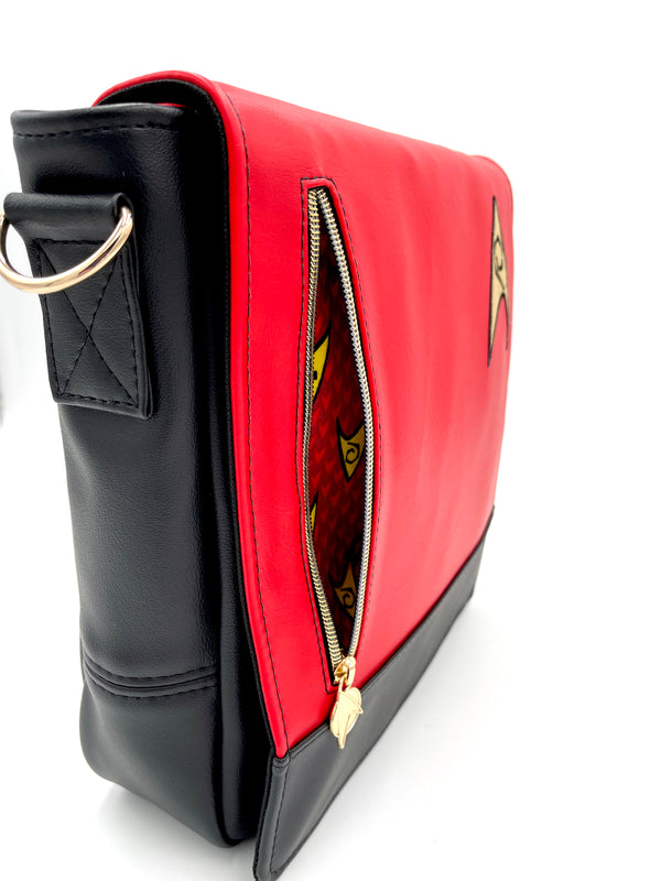 Boldly Go Messenger Bag - Engineering Red