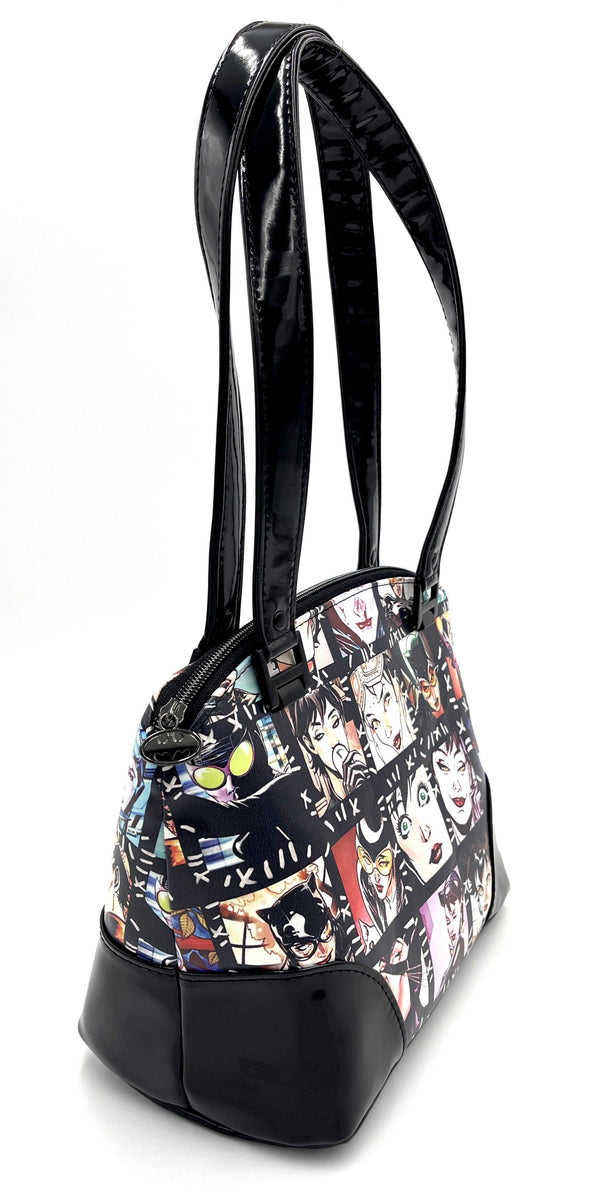 Comic Cat Burglar Domed Handbag