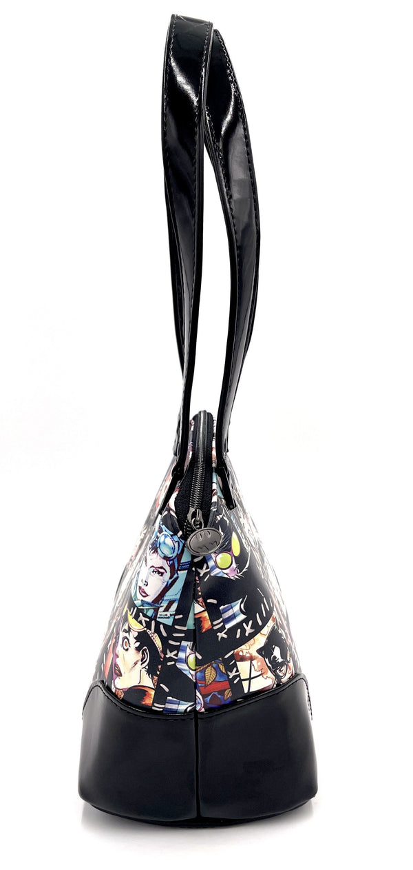 Comic Cat Burglar Domed Handbag