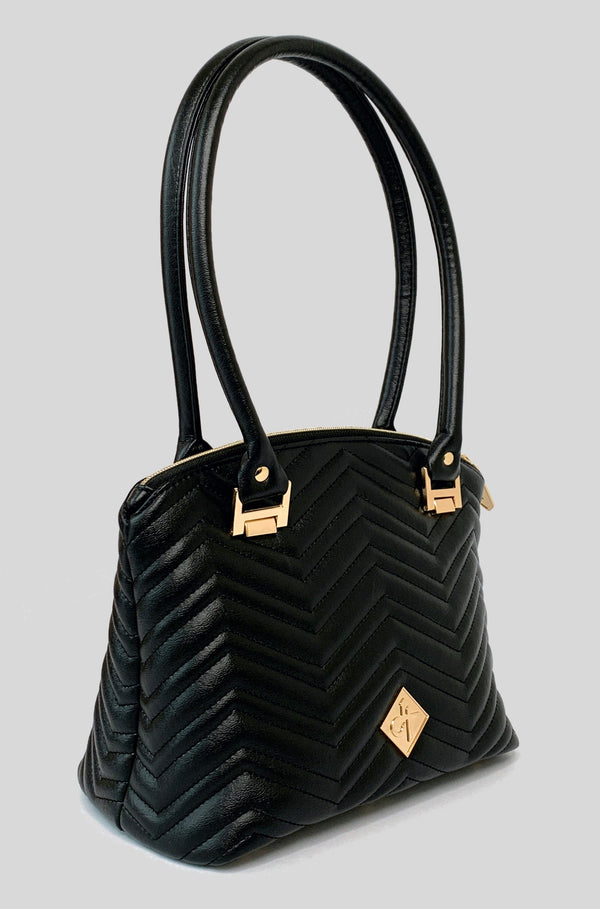 Black Quilted WW Inspired Handbag