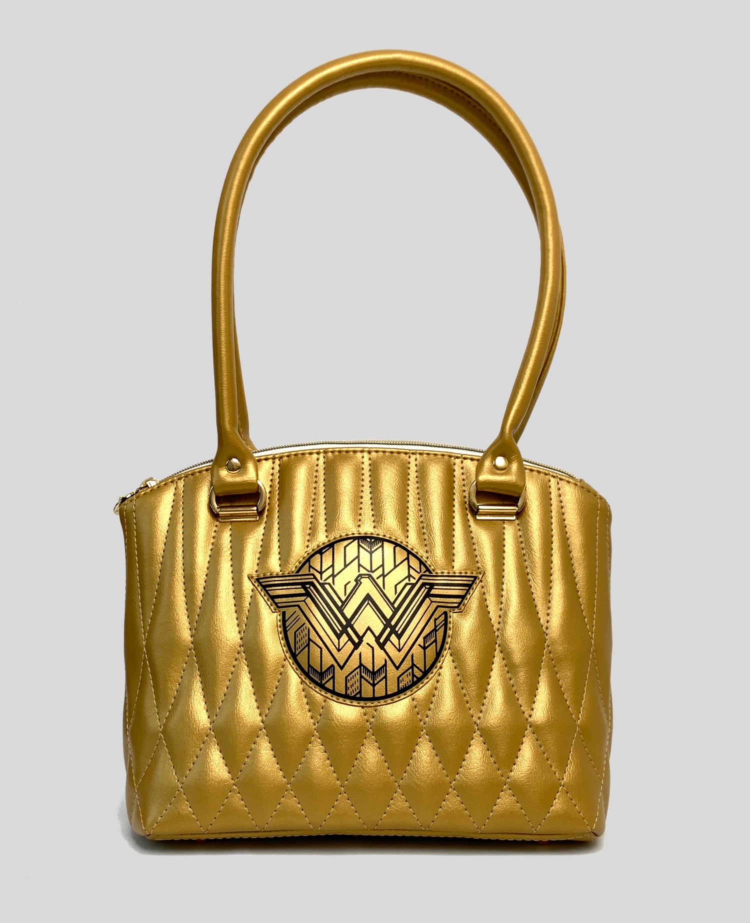 Gold Quilted WW Domed Handbag